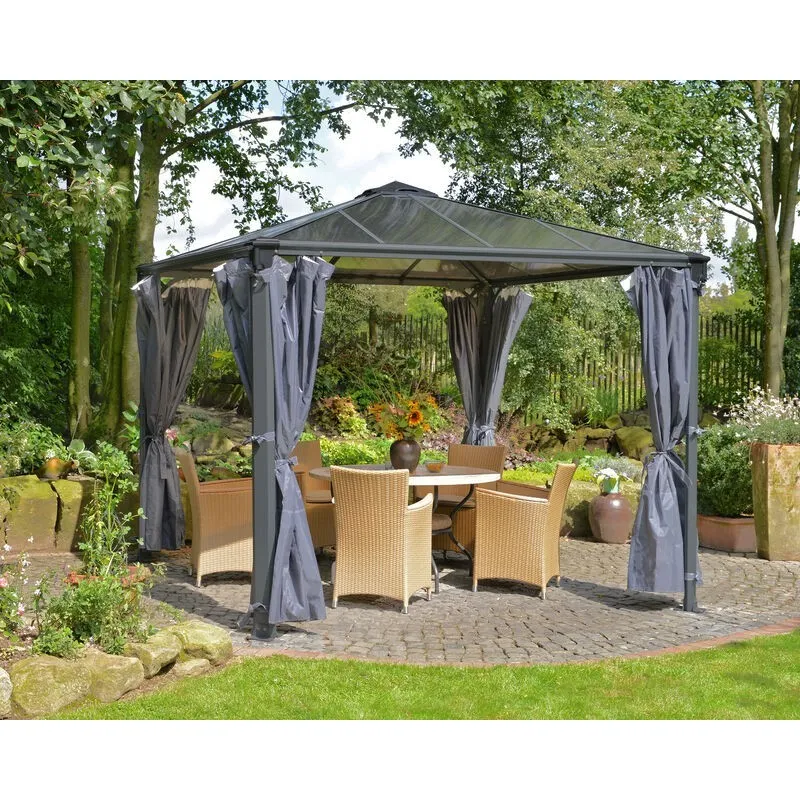 Canopia Set Di Tende Per Gazebo Palermo E Milano 3.7X2.2 m con Montaggio Rapido