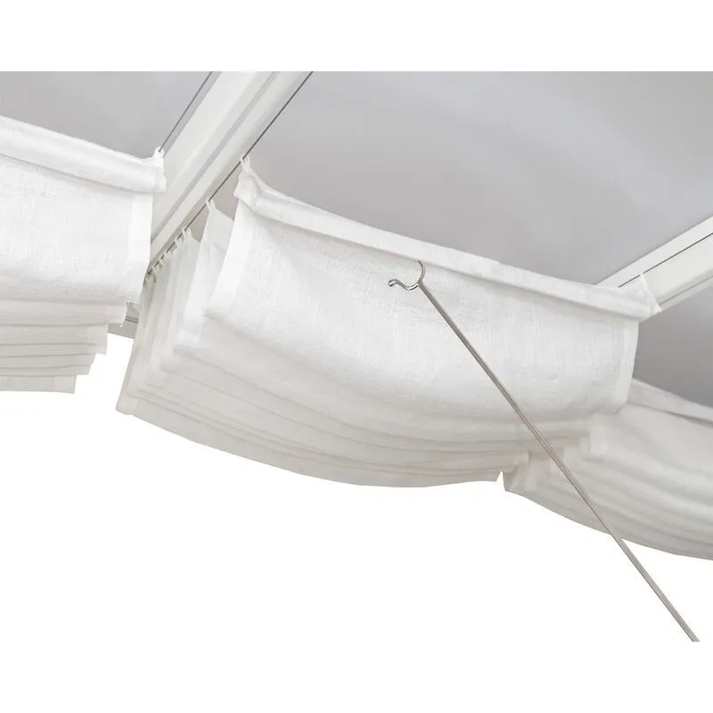 Gazebo da Giardino Canopia Tenda da Tetto Per la Pergola 3X8.6 m Bianco