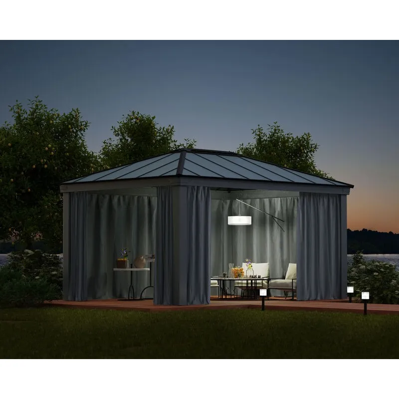 Pergolato da Giardino Canopia Set Di Tende Per Gazebo Dallas 3.6X5 m
