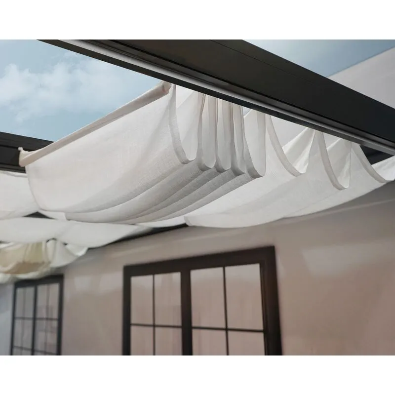 Tenda da Sole Canopia Tenda da Tetto Per la Pergola Stockholm 3.4X3.7 m Bianco