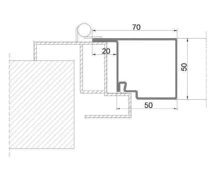 Persiana Blindata Portafinestra stecca fissa telaio 1 anta 92x202 con cilindro e maniglia passante + Defender esterno