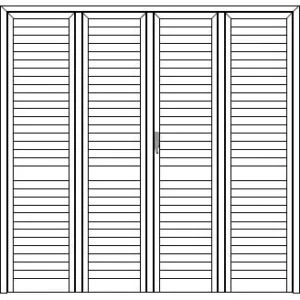 Persiana Portafinestra stecca orientabile 4 ante 239x275