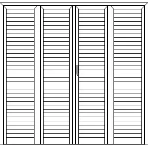 Persiana Portafinestra stecca orientabile 4 ante 240x240