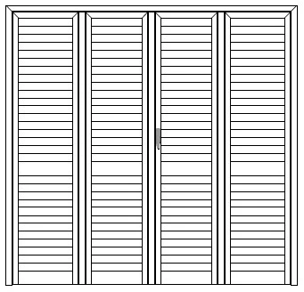 Persiana Portafinestra stecca orientabile 4 ante 240x240