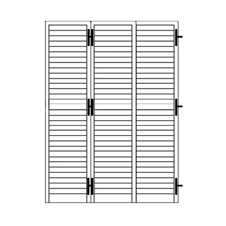 Persiana Portafinestra stecca orientabile 3 ante 134x210