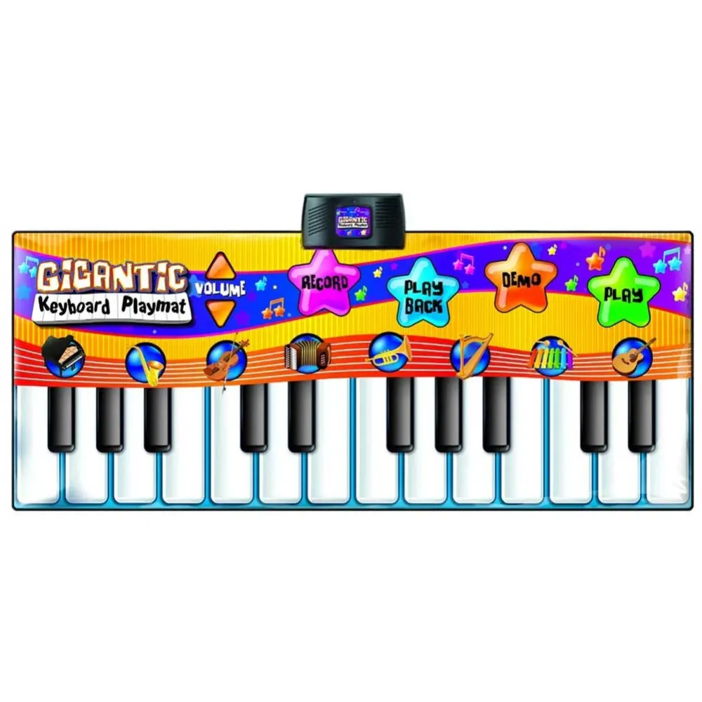 Tappeto Musicale Tastiera Pavimento Bambini 8 Strumenti con Registrazione e Demo
