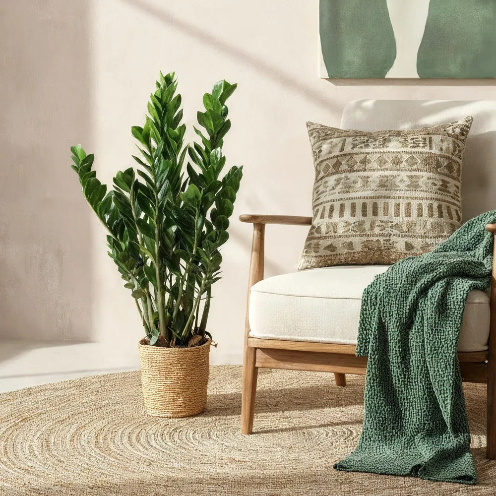 Zamioculcas ZZ e cestino