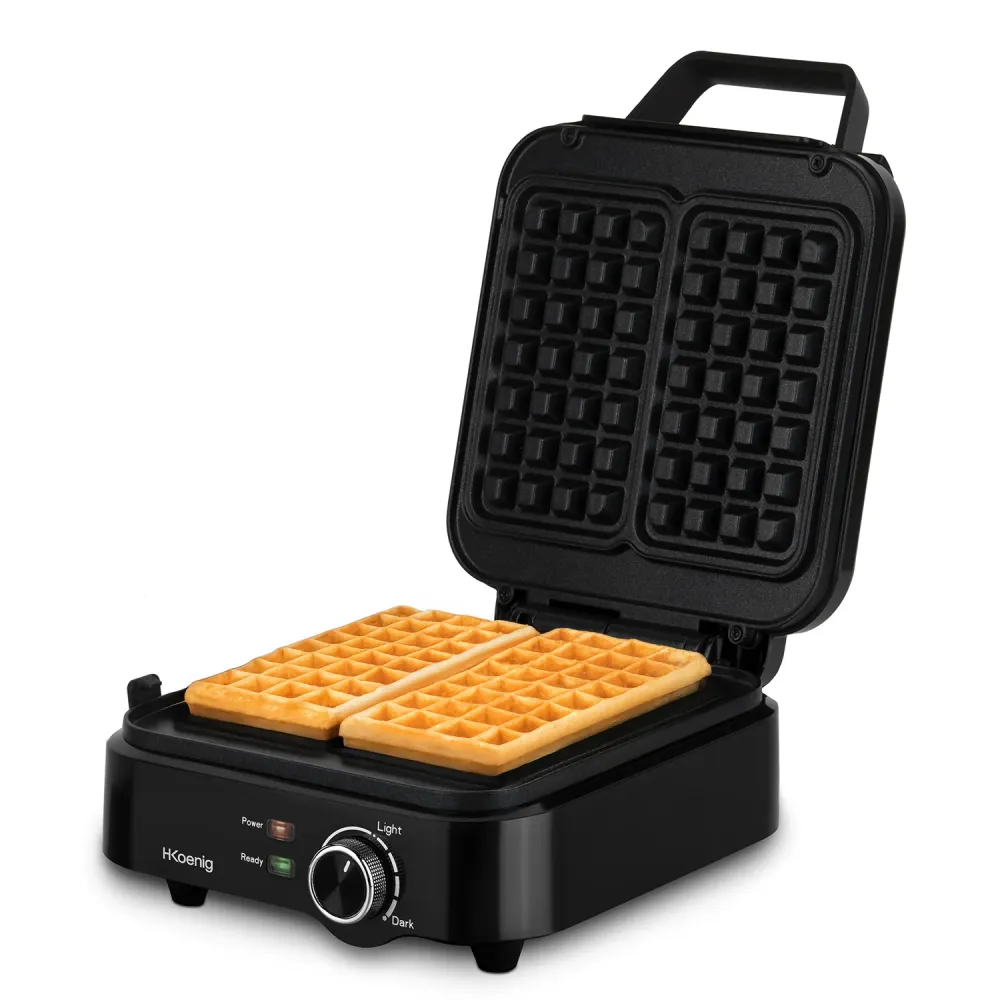 Ⓜ️🔵🔵🔵 H.Koenig GFX420 - Piastra per waffle, waffle maker con regolatore di doratura