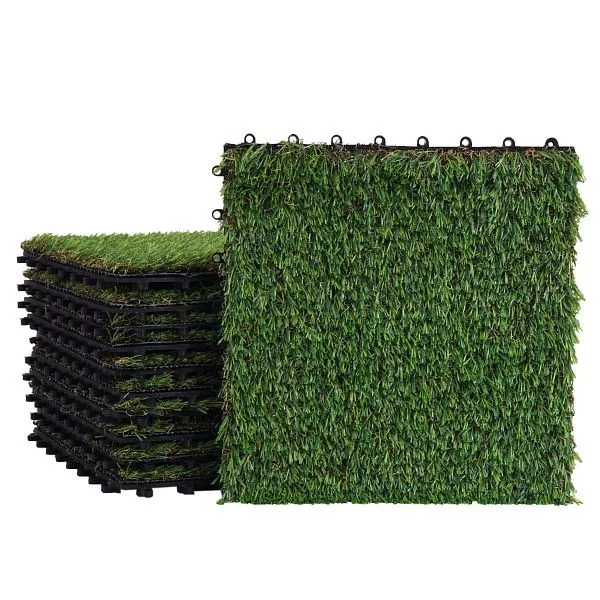 Mendler piastrella erbosa HWC-E13 piastrella per prato tappeto erboso tappeto erboso artificiale balcone/terrazzo 11x cias...