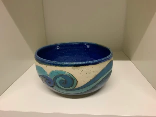 Centrotavola ceramica dipinta mano - Certificato di unicità