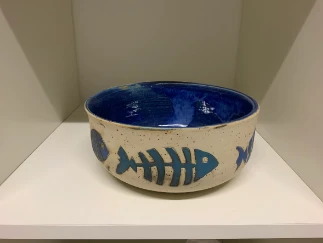 Fruttiera ceramica dipinta mano - Certificato di unicità