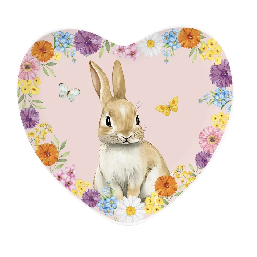 Piattino 20x19 "Coniglio rosa - Egg Hunt" Easy Life