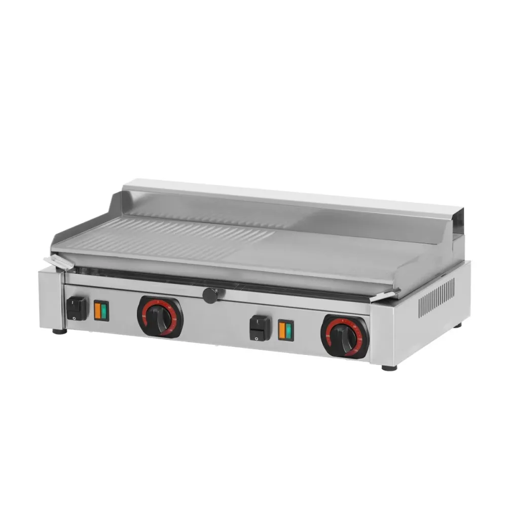 Piastra piastra per griglia elettrica Hagsfeld Piatta più liscia e costola liscia 230V