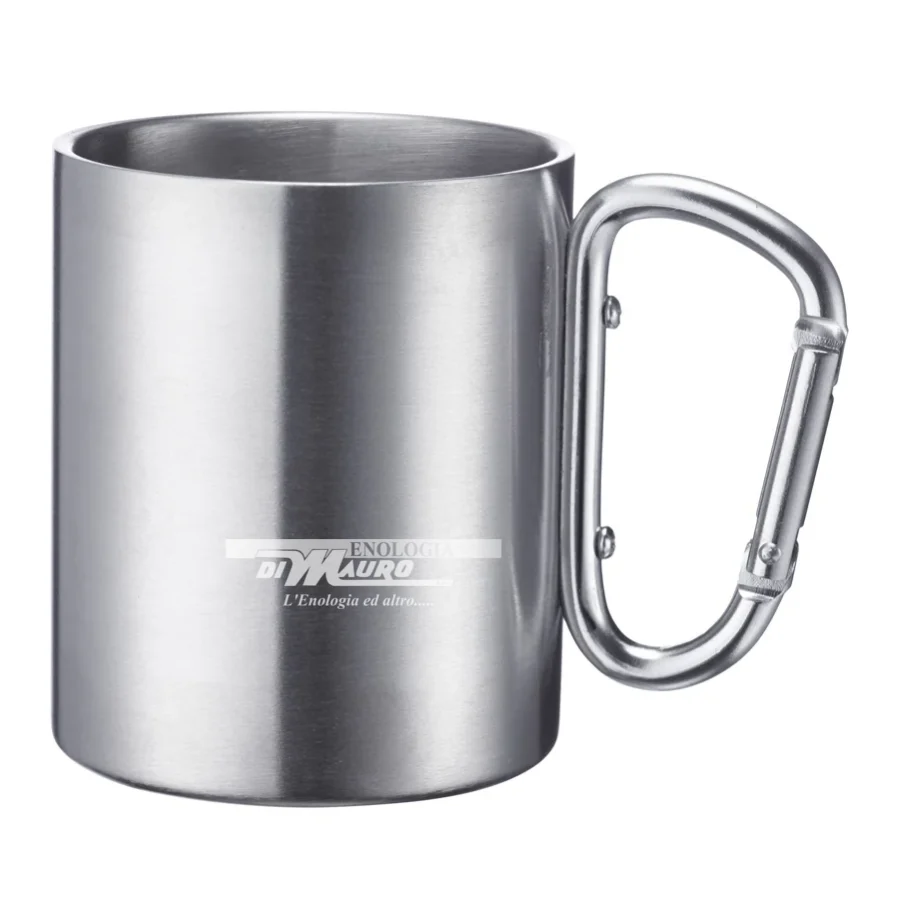 Tazza Con Manico Moschettone Inox - 300 Ml