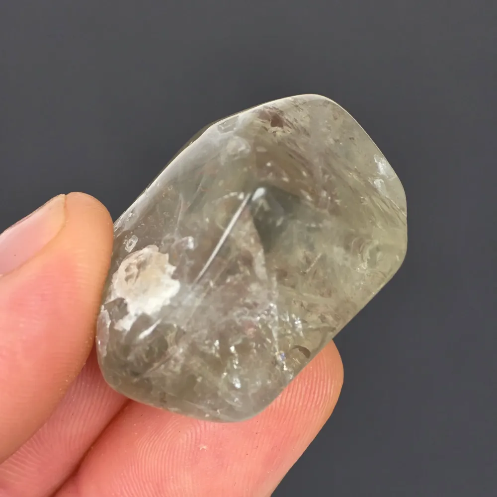 Ametista verde (prasiolite) levigata - unico | Modello 6