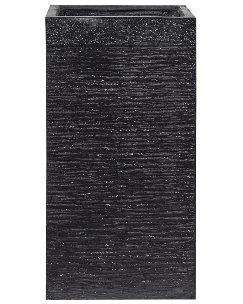 Plant Pot Fibre Clay Nero notte 40 x 40 x 77 cm DION