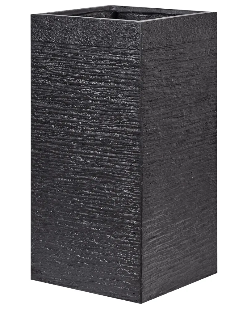 Plant Pot Fibre Clay Nero notte 40 x 40 x 77 cm DION