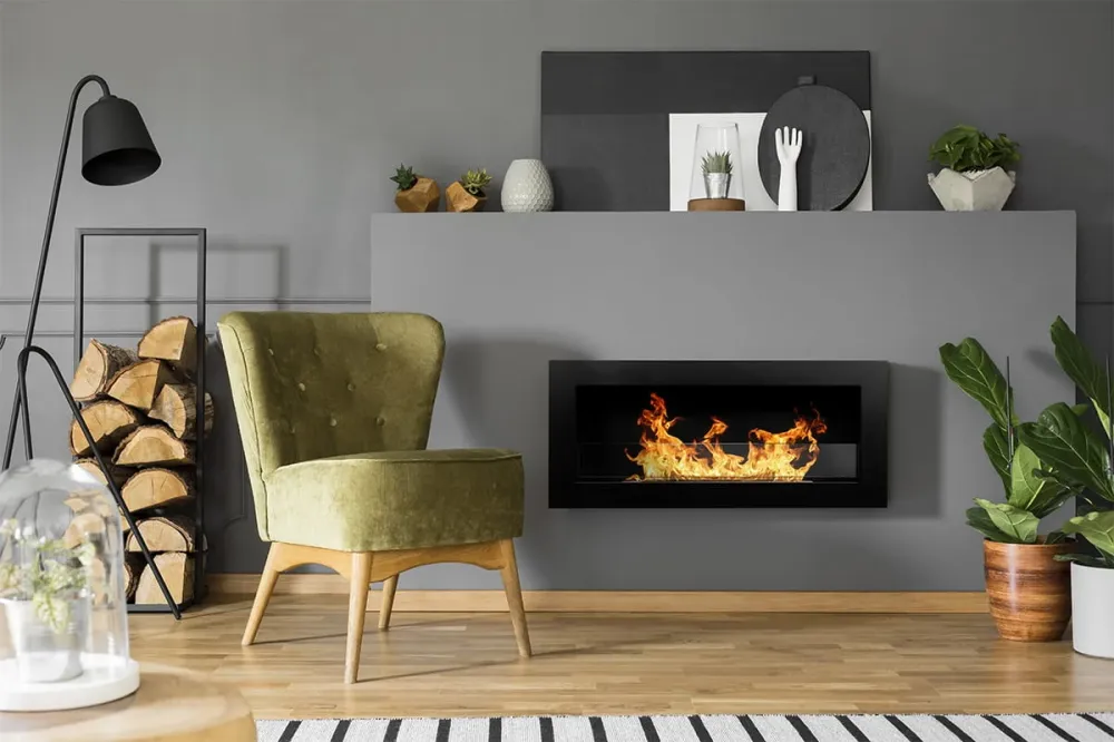 Certificato CE BIOCAMINO DA PARETE/INCASSO LIVORNO NERO L 90 x P 12 x H 40 CON VETRO