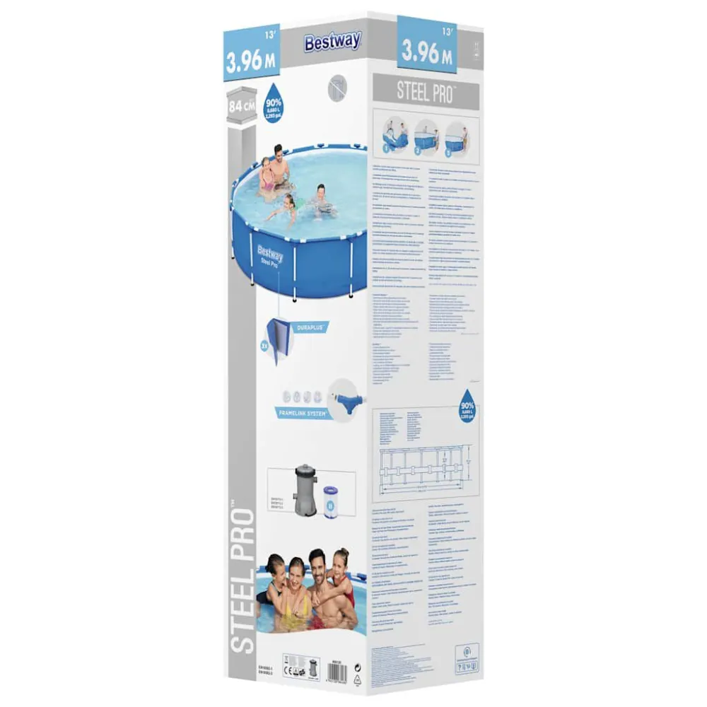 Bestway Steel Pro Telaio Piscina 396x84 cm