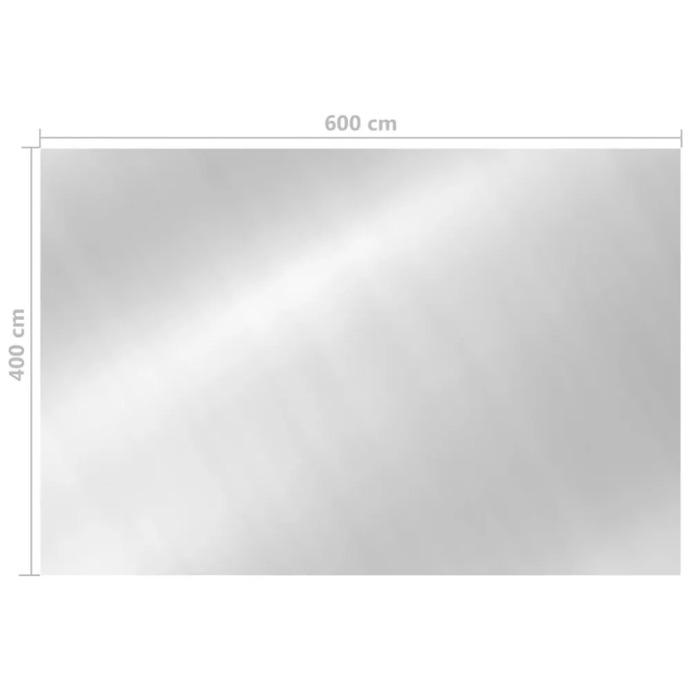 Pellicola Solare Galleggiante Rettangolare Piscina 6x4m Argento con Pompa di Filtraggio