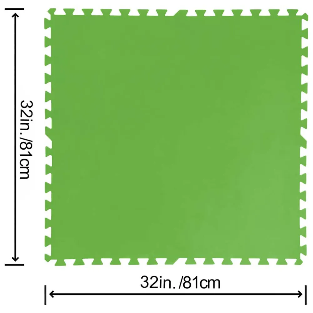 Piscina Cornice Bestway Protezioni per Pavimenti Piscine 9 pz Verdi 4,57 m²