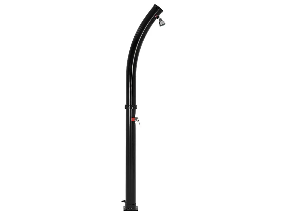 Piscina Cornice Doccia solare curva nera 20 L PVC per piscine + soffione acqua calda ML-DESIGN