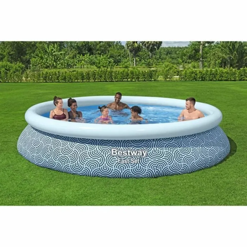 Piscina Gonfiabile Bestway Azzurro 396 x 84 cm con Copertura di Sicurezza