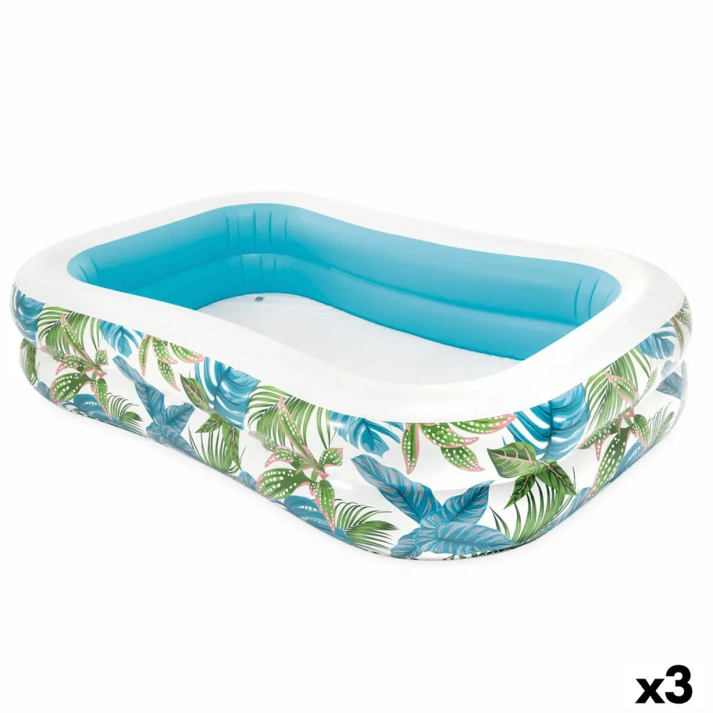 Piscina Gonfiabile Intex 600 L 229 x 48 x 152 cm (3 Unità) con Copertura di Sicurezza