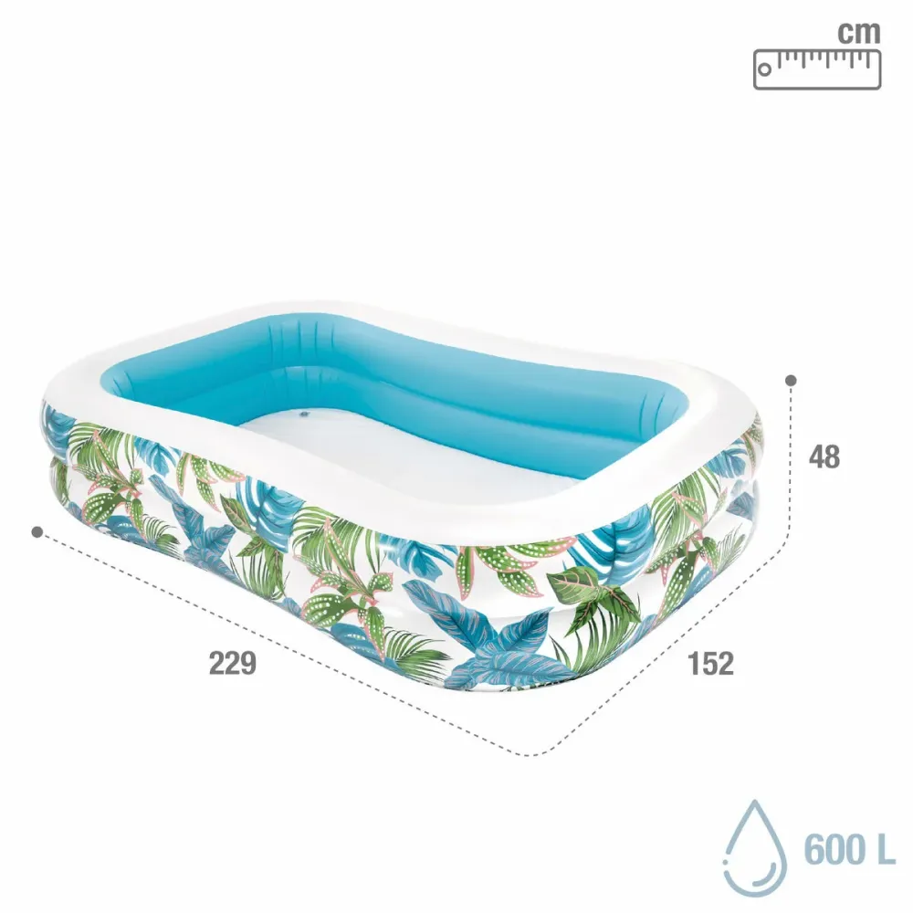 Piscina Gonfiabile Intex 600 L 229 x 48 x 152 cm (3 Unità) con Copertura di Sicurezza