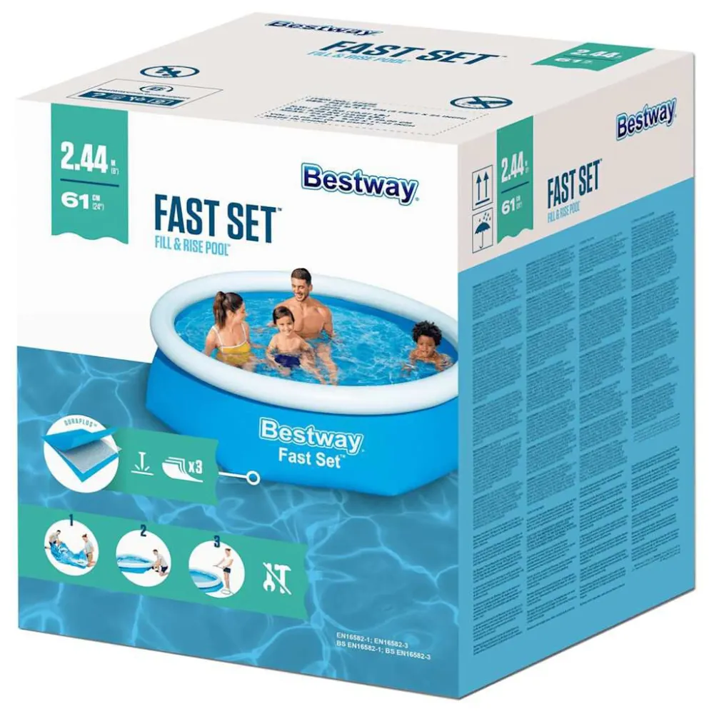 Piscina Rigida Bestway Piscina Gonfiabile Rotonda Celere Set 244x66 cm 57265