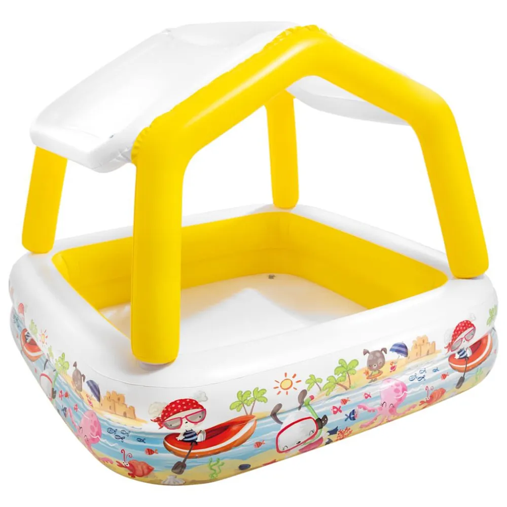 Premium Impermeabile Intex Piscina Gonfiabile con Parasole 157x157x122 cm