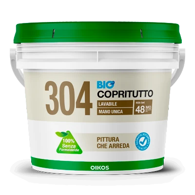 Oikos Bianco 304 pittura supercoprente per interni 12 lt