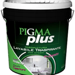 Pigma Plus bianco 14 lt traspirante lavabile per interni