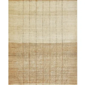 Tappeto iuta beige limpido e marrone 160 x 230 cm KARKIN