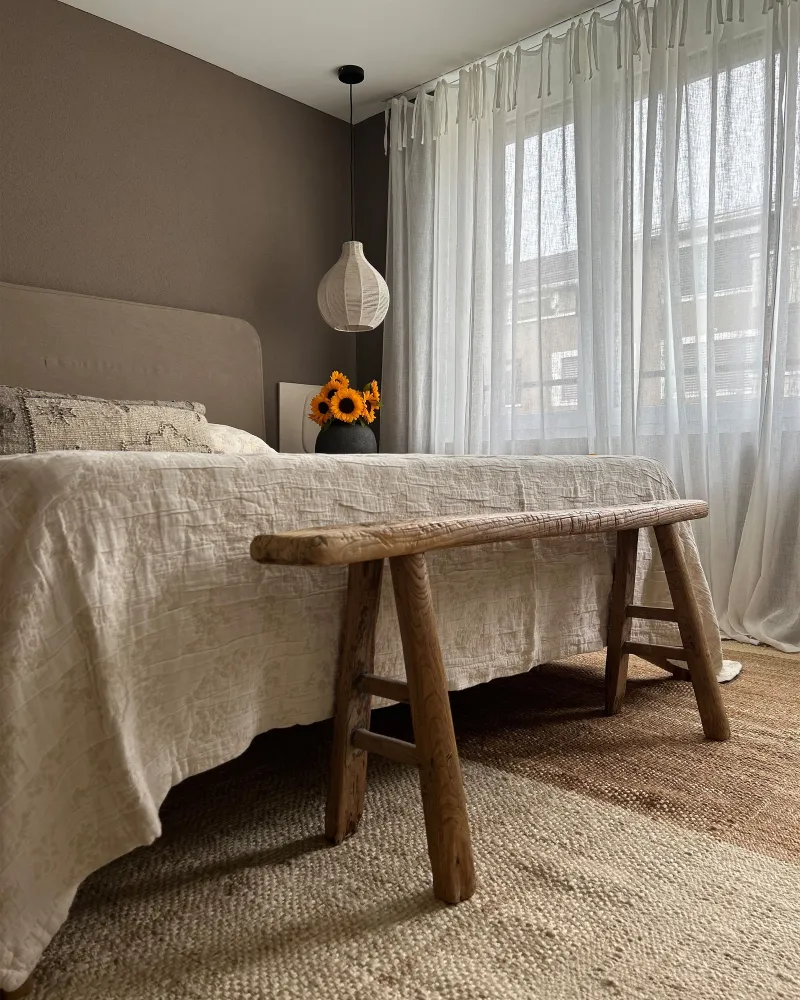 Tappeto iuta beige limpido e marrone 160 x 230 cm KARKIN