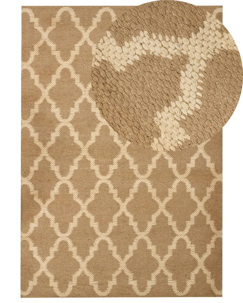 Tappeto iuta nocciola 160 x 230 cm MERMER