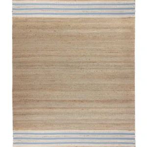 Tappeto iuta nocciola e azzurro 160 x 230 cm MIRZA - Confezione Completa