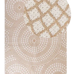 Viti e Tasselli per Tappeto iuta camoscio e bianco 160 x 230 cm ARIBA
