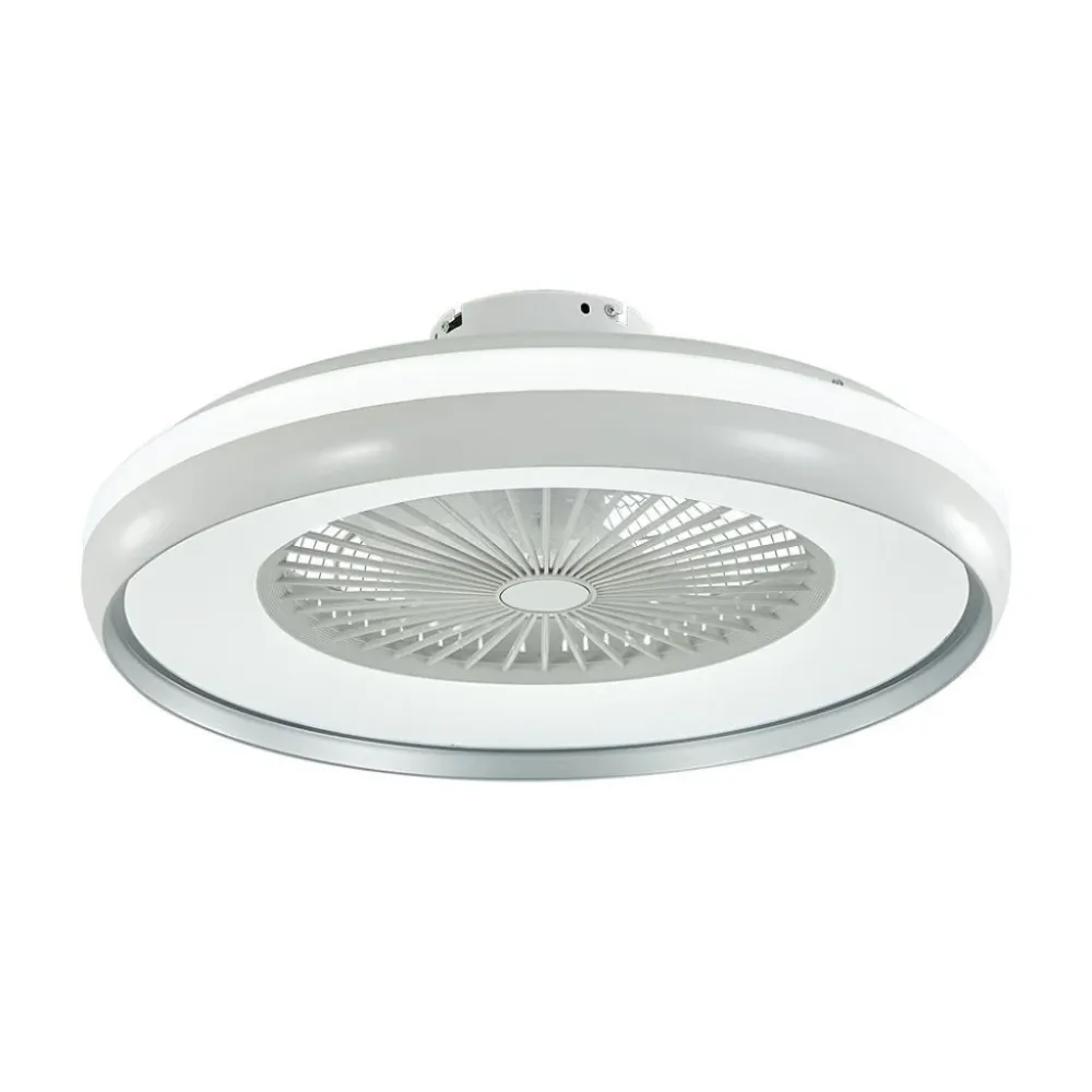 Ventilatore LED da Soffitto Scatola con Motore Corrente Alternata da 45W 3000lm e Telecomando CCT 3in1 Colore Grigio217935...