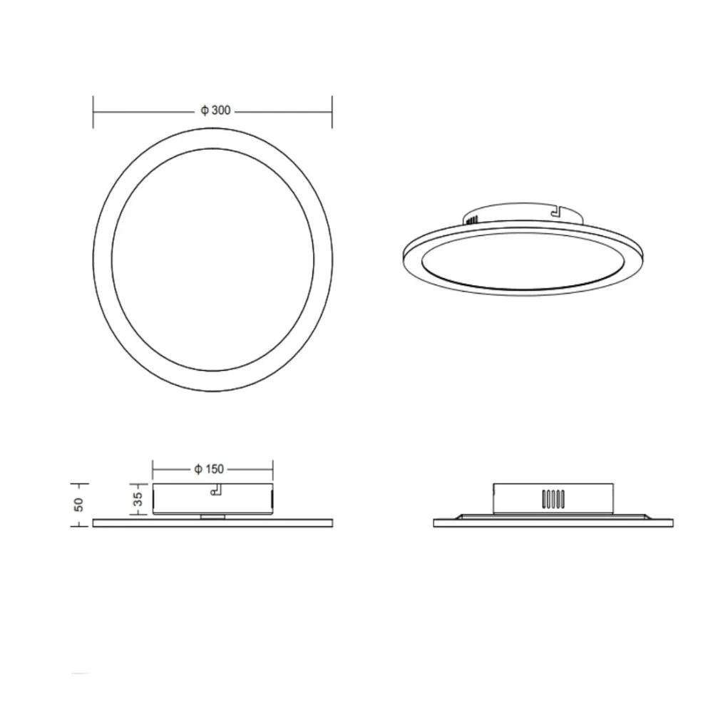 Plafoniera Smart LED Griffin RGB + CCT 15W 1780lm Ø30 cm con Telecomando e App WIZ