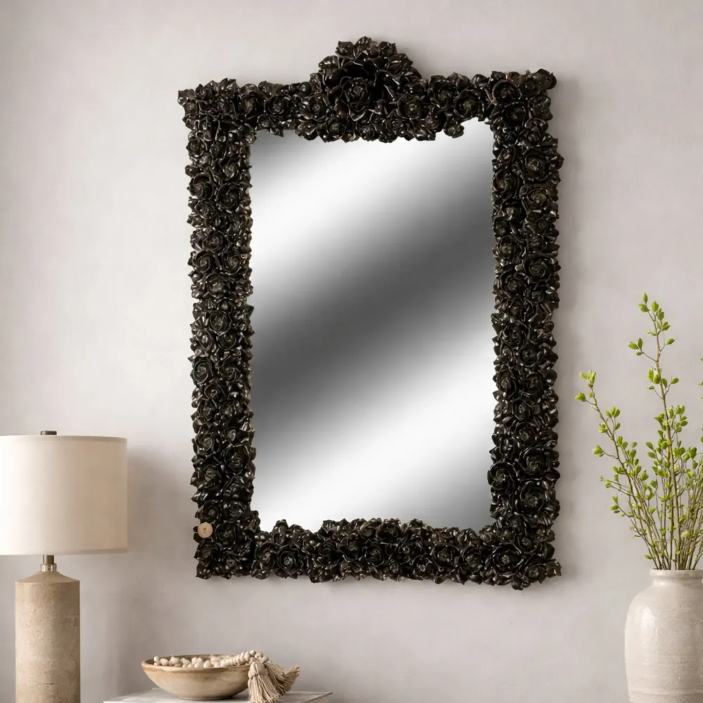 Specchio Nero Porcellana di Capodimonte