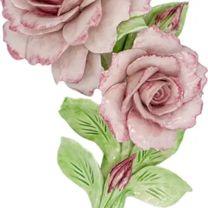 Tralcio Rosa Porcellana di Capodimonte
