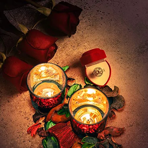 TWIDDLERS 15PCS Titolari Tealight Rossa Votivo | Porta Candele Speckled...