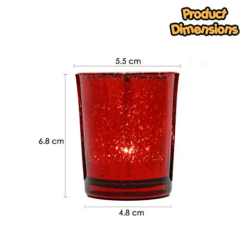 TWIDDLERS 15PCS Titolari Tealight Rossa Votivo | Porta Candele Speckled...