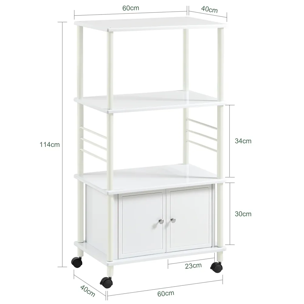 SoBuy Carrello porta microonde 60x40x114cm FRG12-W