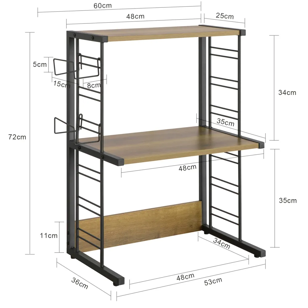 SoBuy Mensola microonde 60x36x72cm KCR08-PF