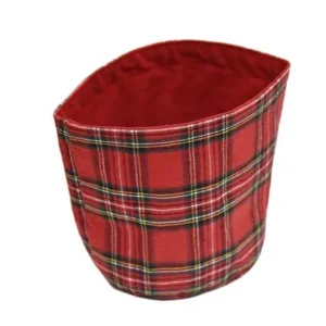 DAUNEX Portapane Tartan sacchetto 20x15 Rosso