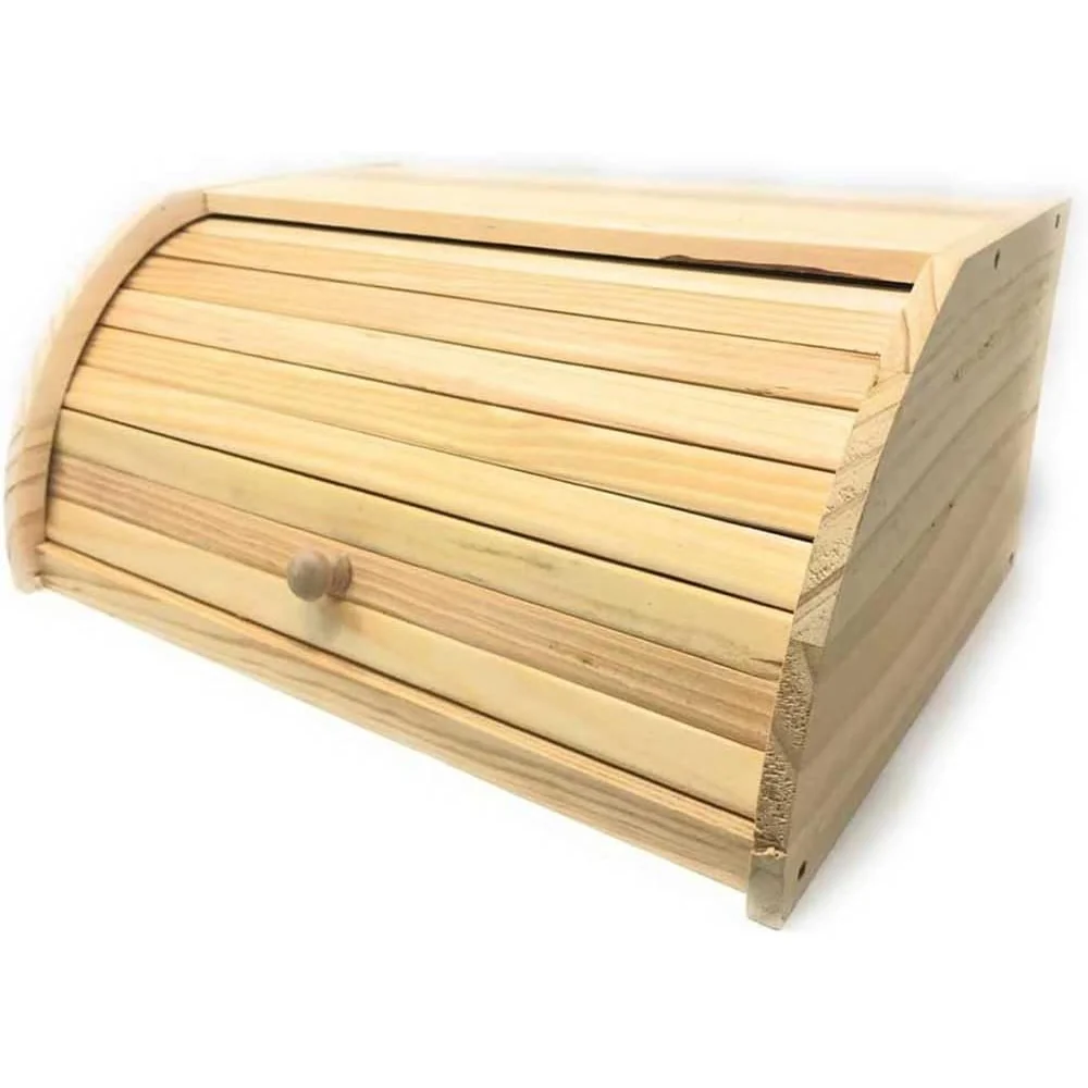 Portapane legno chiusura scorrevole per pane cornetti biscotti