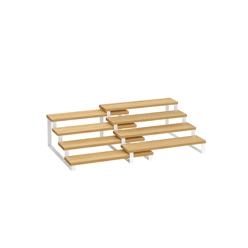 Set di 2 Mensole Portaspezie Cucina 4 Ripiani