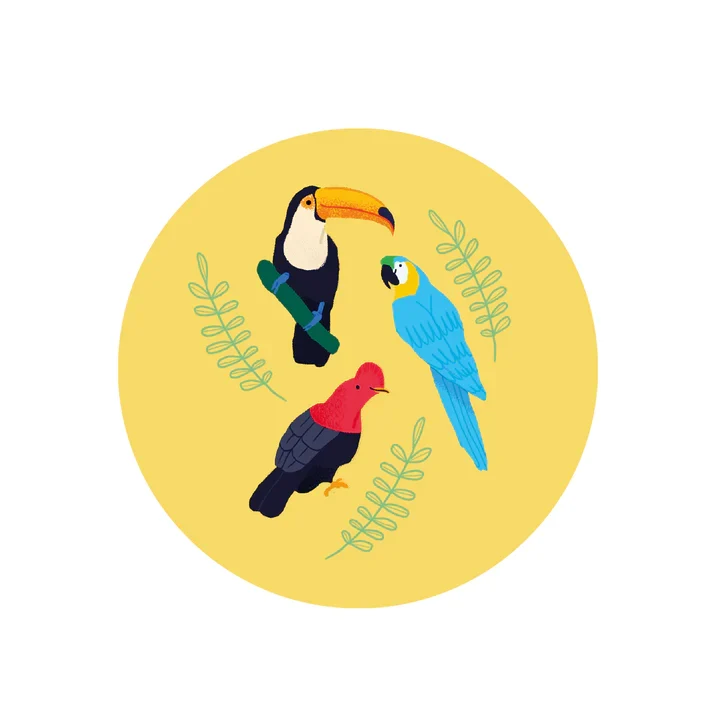 Posavasos Aves tropicales AGUACATE SHOP